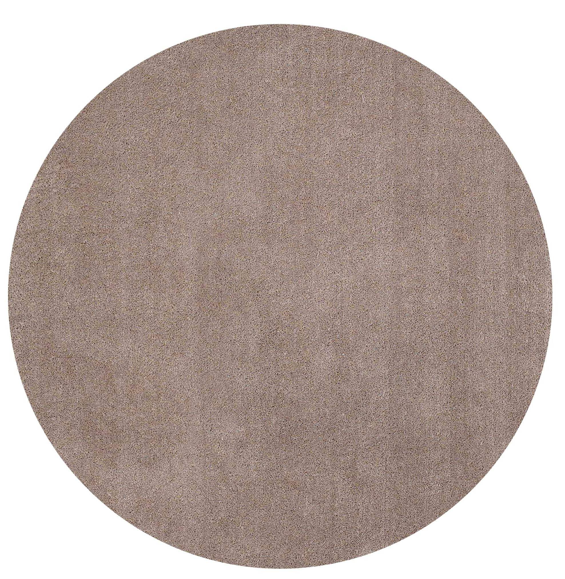 6' Round Beige Plain Indoor Area Rug - Homeroots - Flyclothing LLC