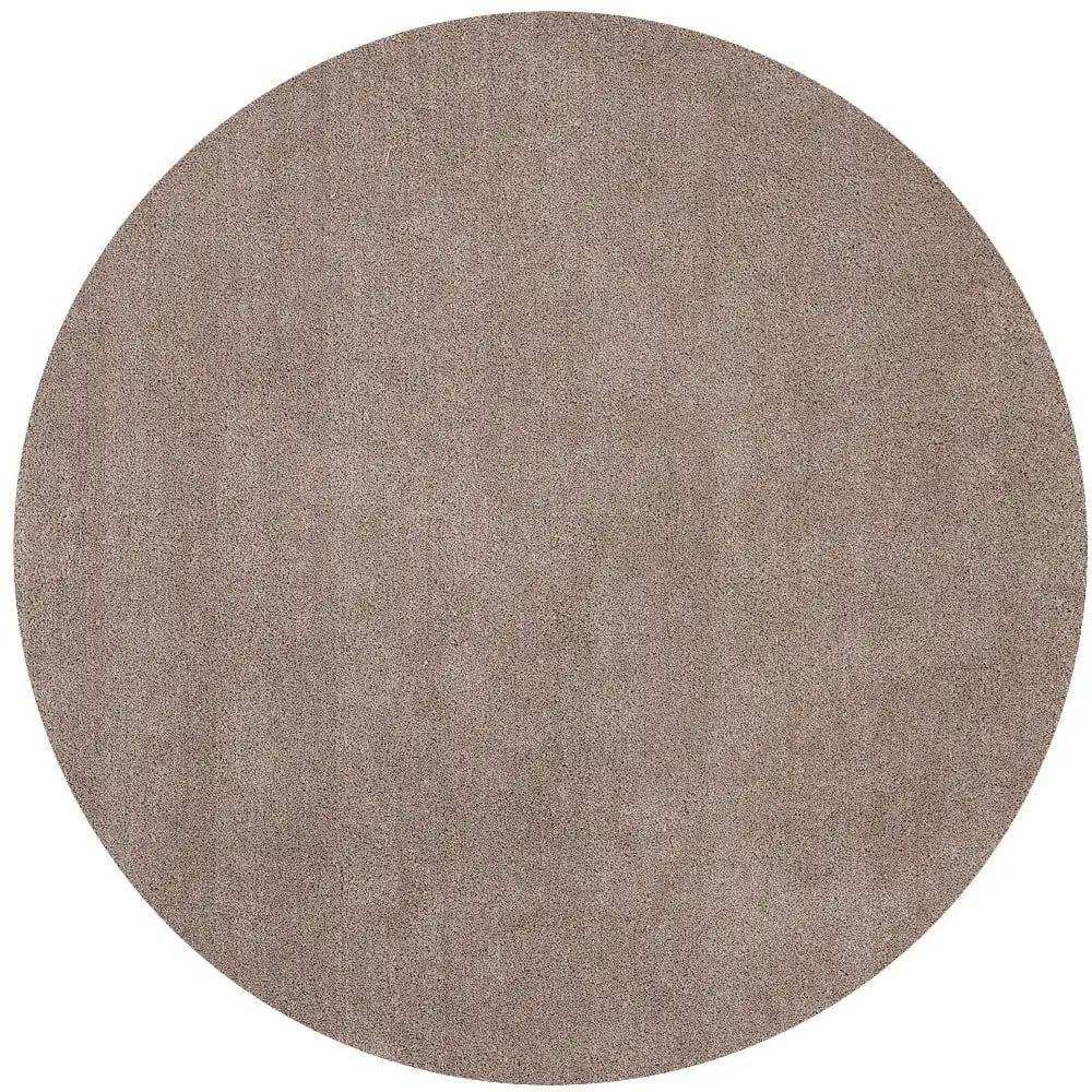 6' Round Beige Plain Indoor Area Rug - Homeroots - Flyclothing LLC