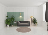 6' Round Beige Plain Indoor Area Rug - Homeroots - Flyclothing LLC