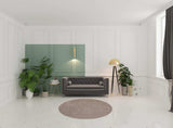 6' Round Beige Plain Indoor Area Rug - Homeroots - Flyclothing LLC