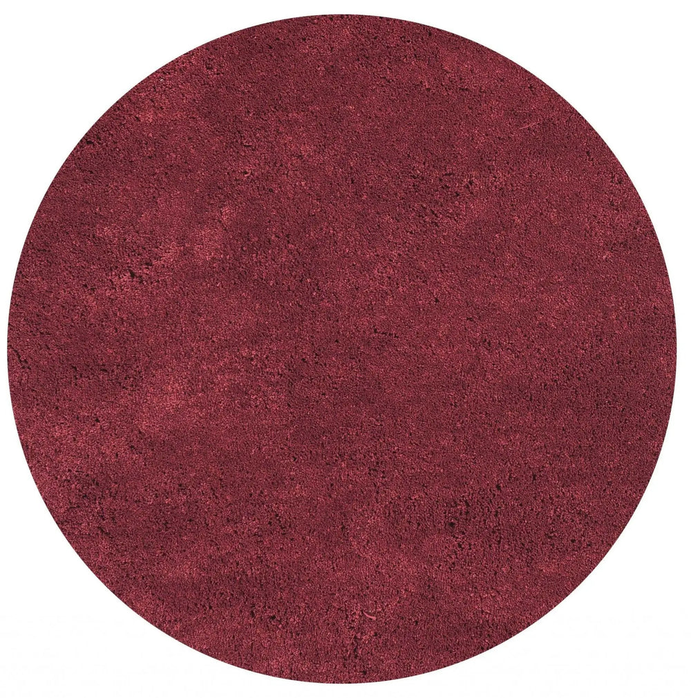 6' Round  Polyester Red Area Rug - Homeroots