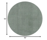 6' Slate Blue Round Indoor Shag Rug - Homeroots - Flyclothing LLC