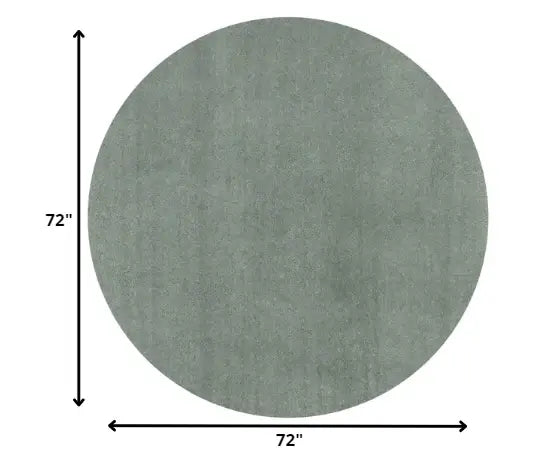 6' Slate Blue Round Indoor Shag Rug - Homeroots - Flyclothing LLC
