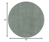 6' Slate Blue Round Indoor Shag Rug - Homeroots - Flyclothing LLC