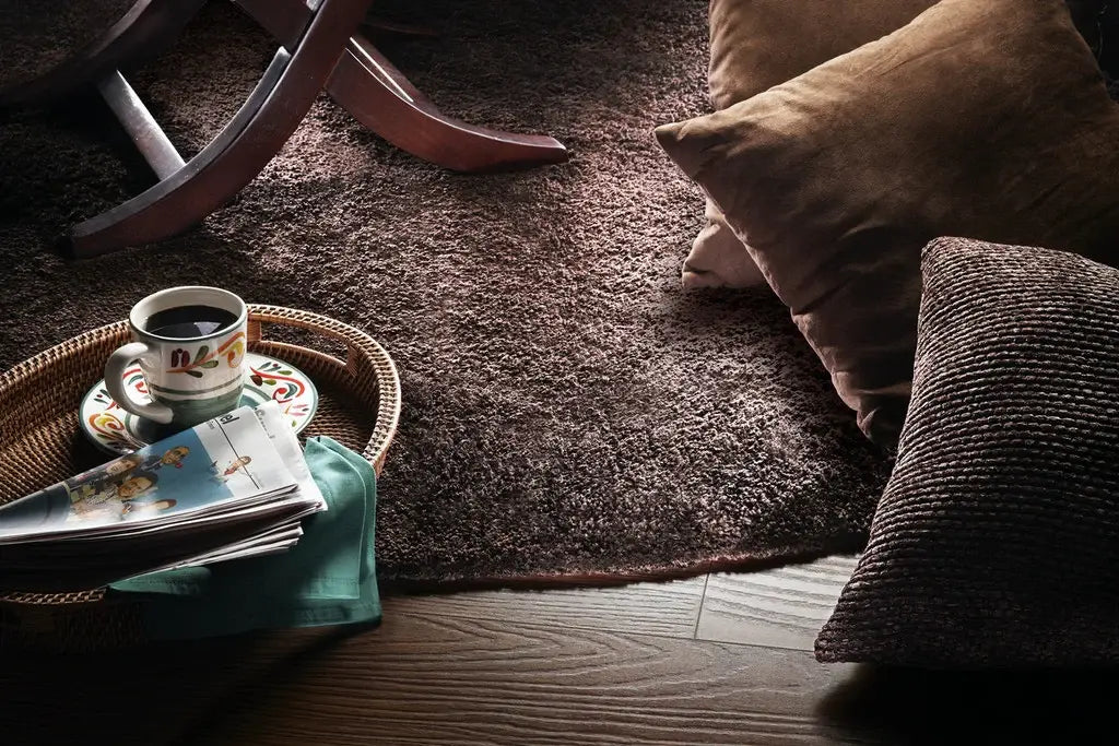 6' Brown Round Hand Woven Area Rug - Homeroots - Flyclothing LLC
