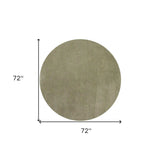 6' Sage Green Round Hand Woven Area Rug - Homeroots - Flyclothing LLC
