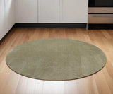6' Sage Green Round Hand Woven Area Rug - Homeroots - Flyclothing LLC