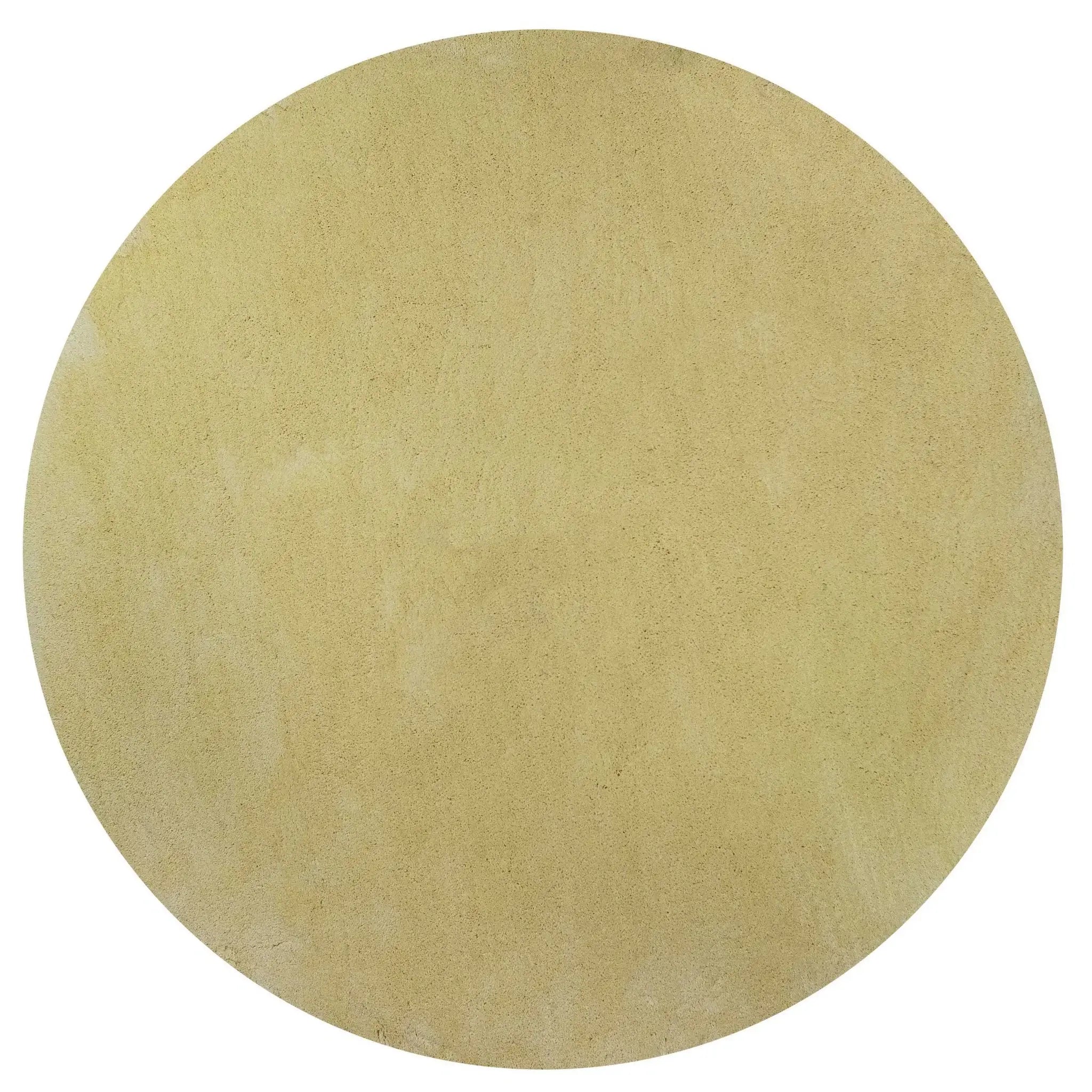 6' Round Polyester Canary Yellow Area Rug - Homeroots - Flyclothing LLC