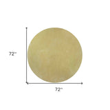6' Round Polyester Canary Yellow Area Rug - Homeroots - Flyclothing LLC