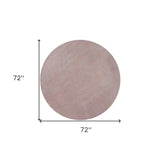 6' Rose Pink Round Indoor Shag Rug - Homeroots - Flyclothing LLC