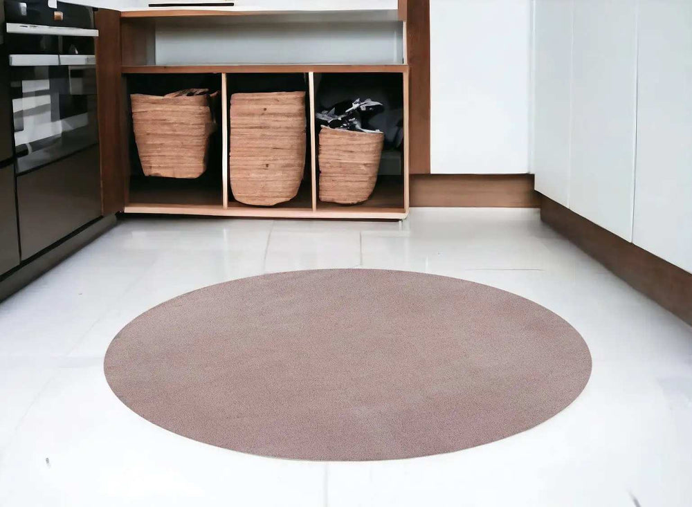 6' Rose Pink Round Indoor Shag Rug - Homeroots - Flyclothing LLC
