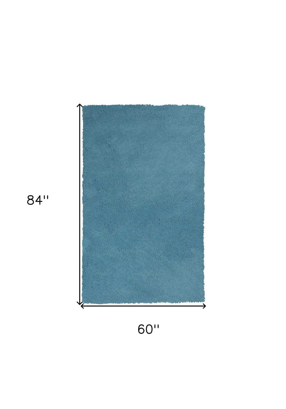 5' X 7' Highlighter Blue Plain Indoor Area Rug - Homeroots - Flyclothing LLC