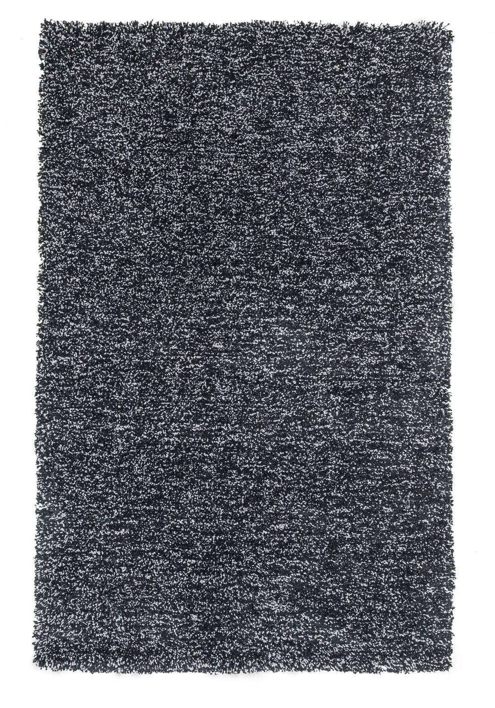 5' X 7' Black Heather Indoor Shag Rug - Homeroots