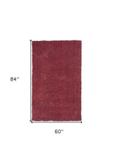5' X 7' Red Heather Plain Indoor Area Rug - Homeroots - Flyclothing LLC