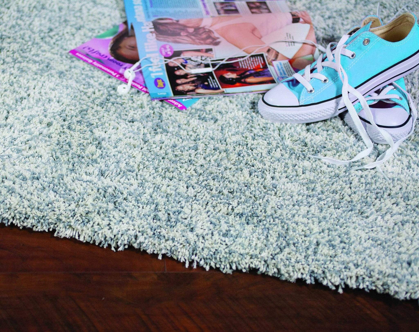 5' X 7' Slate Heather Indoor Shag Rug - Homeroots - Flyclothing LLC