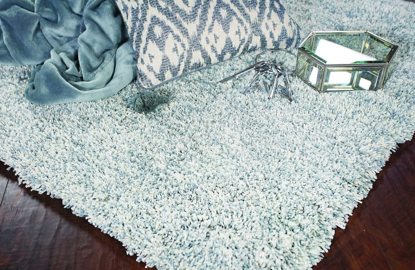 5' X 7' Slate Heather Indoor Shag Rug - Homeroots - Flyclothing LLC