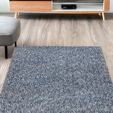 5' X 7' Indigo Ivory Heather Indoor Shag Rug - Homeroots - Flyclothing LLC