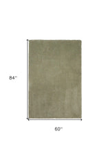 5' X 7' Sage Green Indoor Shag Rug - Homeroots - Flyclothing LLC
