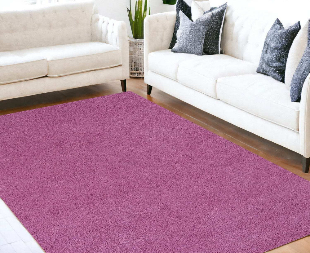 5' X 7' Hot Pink Indoor Shag Rug - Homeroots - Flyclothing LLC