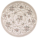 8' Round Polypropylene Ivory Area Rug - Homeroots - Flyclothing LLC