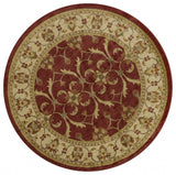 8' Round  Polypropylene Ivory  Area Rug - Homeroots