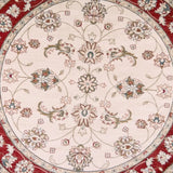 8' Round Polypropylene Ivory Or Red Area Rug - Homeroots - Flyclothing LLC