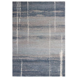 5' X 8' Blue Grey Machine Woven Abstract Indoor Area Rug - Homeroots