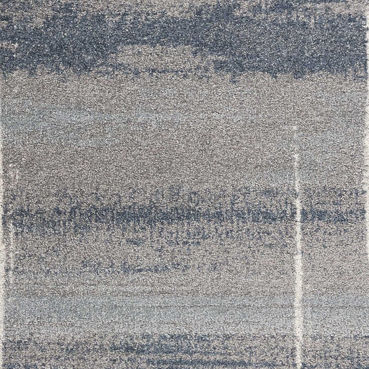 5' X 8' Blue Grey Machine Woven Abstract Indoor Area Rug - Homeroots