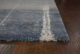 5' X 8' Blue Grey Machine Woven Abstract Indoor Area Rug - Homeroots