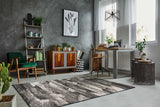 5' X 8' Gray Abstract Area Rug - Homeroots - Flyclothing LLC