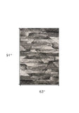 5' X 8' Gray Abstract Area Rug - Homeroots - Flyclothing LLC
