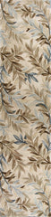 3' X 5' Ivory Tropical Leaves Wool Indoor Area Rug
