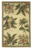 4' X 6' Ivory and Green Tropical Botanical Hand Tufted Area Rug - Homeroots - Flyclothing LLC