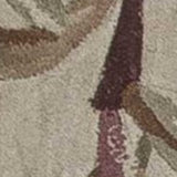 3' X 5' Ivory Bamboo Bordered Wool Indoor Area Rug - Homeroots