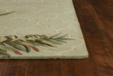4' X 6' Sage Green Hand Tufted Tropical Quatrefoil Indoor Area Rug - Homeroots - Flyclothing LLC