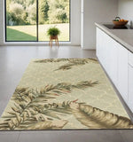 4' X 6' Sage Green Hand Tufted Tropical Quatrefoil Indoor Area Rug - Homeroots