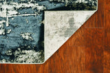 5' X 8' Silver Charcoal Abstract Design Indoor Area Rug - Homeroots - Flyclothing LLC