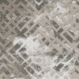 5' X 8' Sand Silver Geometric Maze Pattern Indoor Area Rug - Homeroots