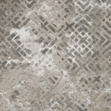 5' X 8' Sand Silver Geometric Maze Pattern Indoor Area Rug - Homeroots