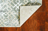 5' X 8' Sand Silver Geometric Maze Pattern Indoor Area Rug - Homeroots