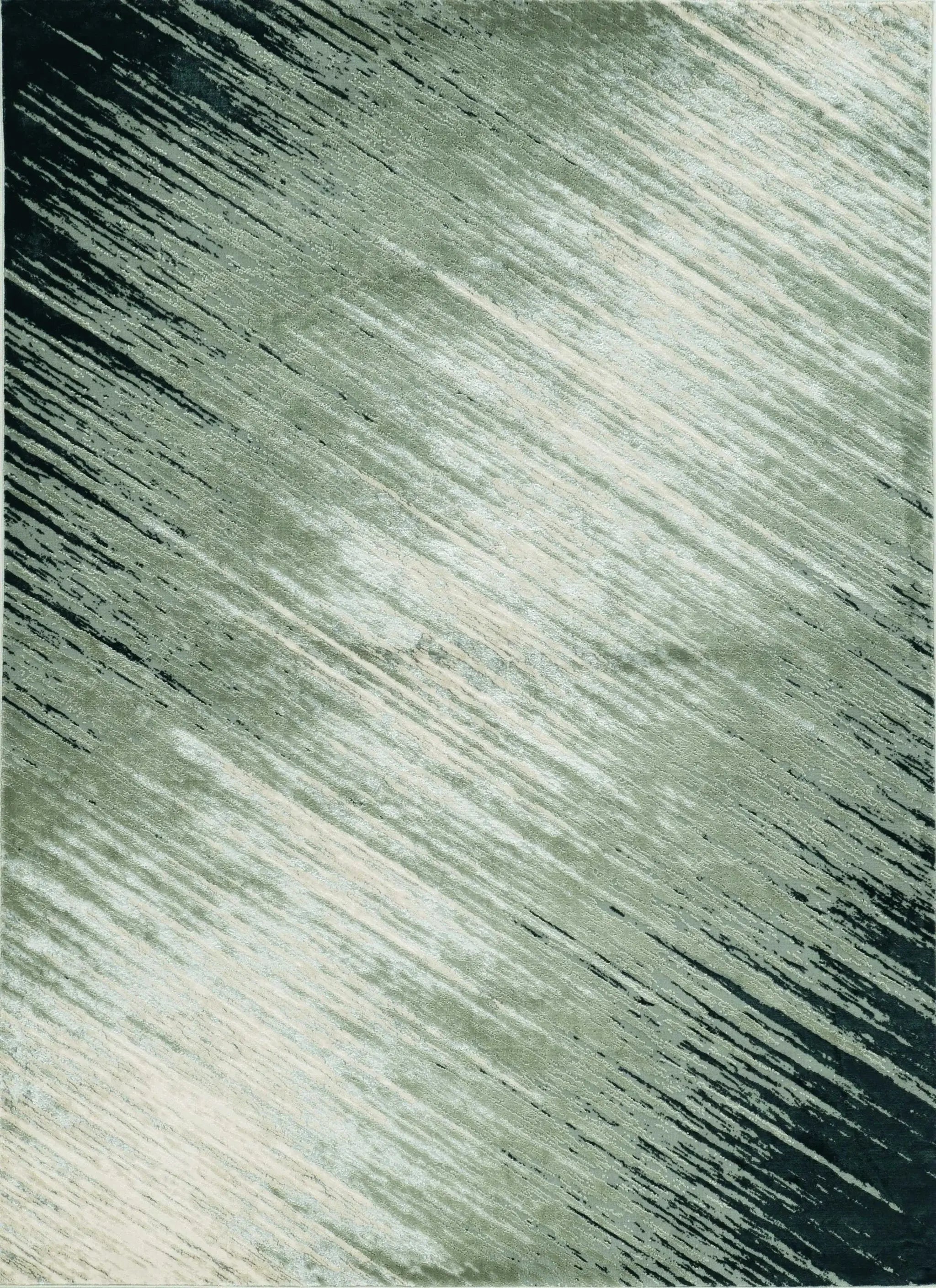 5' X 8' Silver Grey Machine Woven Abstract Brushstroke Indoor Area Rug - Homeroots - Flyclothing LLC