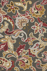 5' X 8' Taupe Floral Handmade Indoor Outdoor Area Rug - Homeroots - Flyclothing LLC