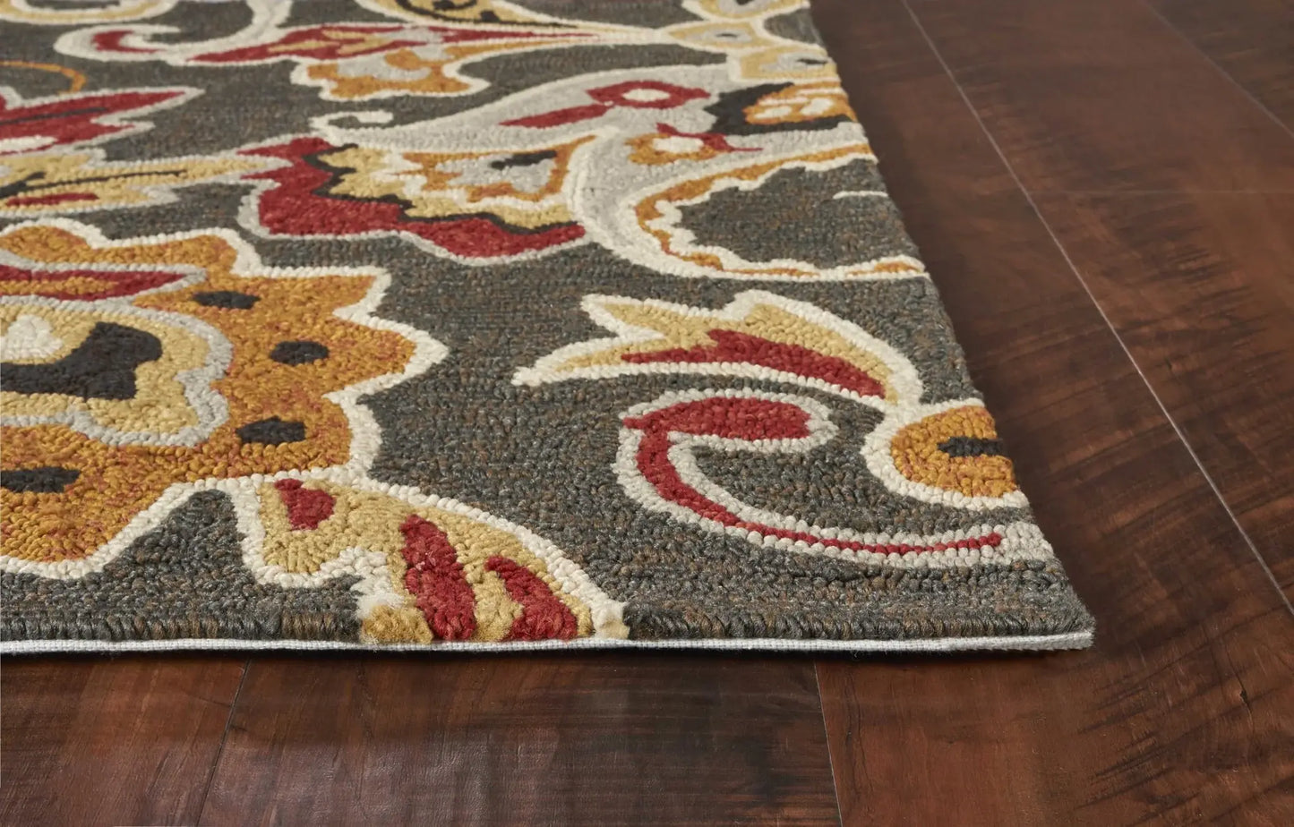 5' X 8' Taupe Floral Handmade Indoor Outdoor Area Rug - Homeroots - Flyclothing LLC