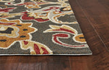 5' X 8' Taupe Floral Handmade Indoor Outdoor Area Rug - Homeroots - Flyclothing LLC