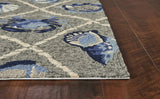 5' X 8' Gray Abstract Handmade Indoor Outdoor Area Rug - Homeroots