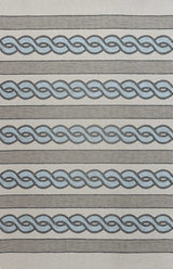 5' X 7' Ivory and Blue Abstract Indoor Outdoor Area Rug - Homeroots - Flyclothing LLC