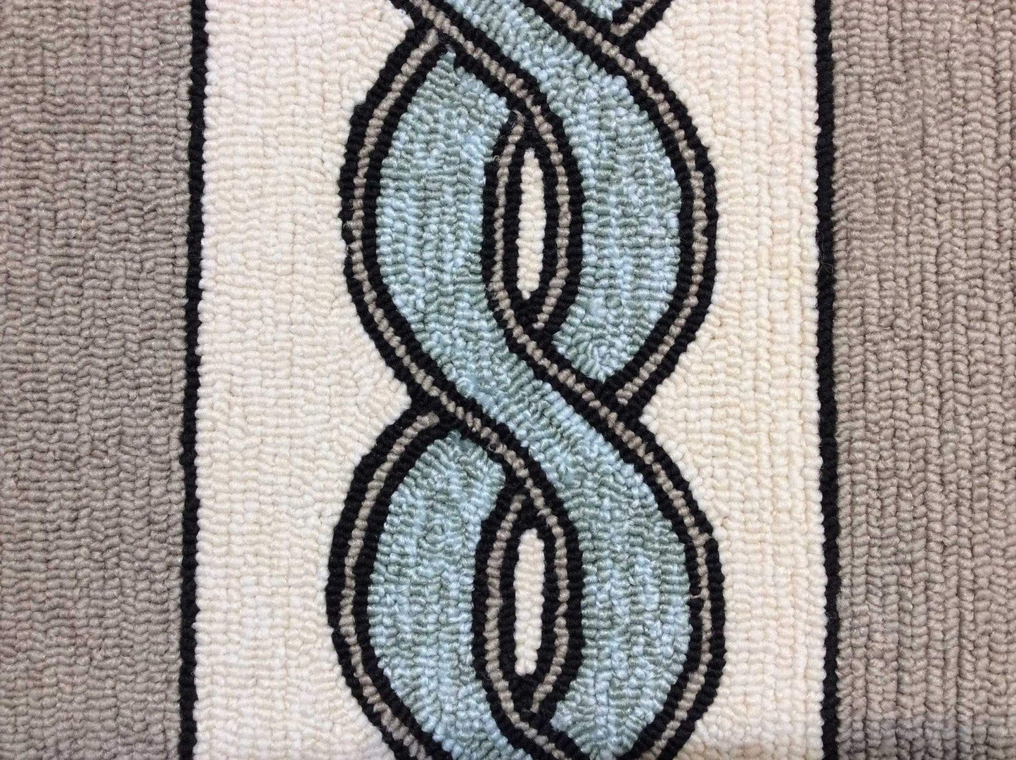 5' X 7' Ivory and Blue Abstract Indoor Outdoor Area Rug - Homeroots - Flyclothing LLC
