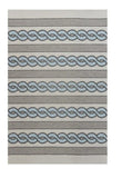 5' X 7' Ivory and Blue Abstract Indoor Outdoor Area Rug - Homeroots