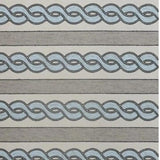5' X 7' Ivory and Blue Abstract Indoor Outdoor Area Rug - Homeroots
