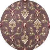Plum Purple Machine Woven Traditional Octagon Indoor Area Rug - Homeroots - Flyclothing LLC